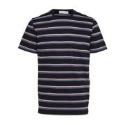 Sort Selected Homme Slhbertie Merc Stripe Tee T-Shirt