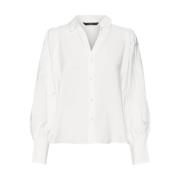 Hvit Vero Moda Vmosla Ls Shirt Wvn Off White Skjorte Bluse Bluse