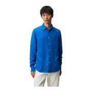 Blue J.Lindeberg Comfort Tencel Slim Skjorte skjorter