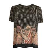 Silkeskjorte med Paisley Print