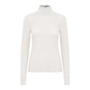 Hvit Rollneck LS Top