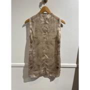 Pre-owned Beige Silk Givenchy Top