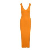 Bright Orange Urban Pioneers Stine Midi Dress Kjoler