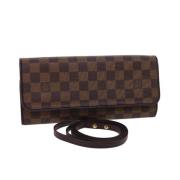 Pre-owned Brunt lerret Louis Vuitton florentinsk veske