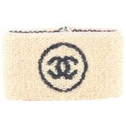 Pre-owned Beige Canvas Chanel armbånd