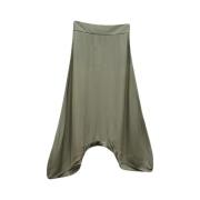 Pre-owned Grå silke Yves Saint Laurent bukser