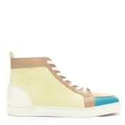 Pre-owned Beige semsket skinn Christian Louboutin joggesko