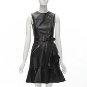Pre-owned Svart skinn Alexander McQueen kjole