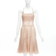 Pre-owned Naken silke Versace kjole