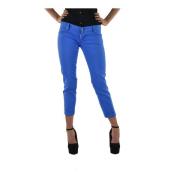 Elegante og komfortable slim-fit capri jeans med gullinnlegg og DDC-bo...