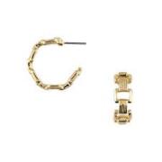 Gold Orelia Linear Chain Hoop Jewelry