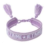 Woven Friendship Bracelet - Je Taime Lavendel