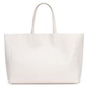 Leather Tote Wide Nappa OFF White