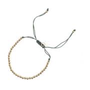 Metal Bead Bracelet Broad Mallard Green