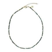 Crystal Bead Necklace 3 MM Sparkled Pine