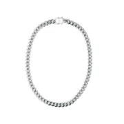 Cuban Chain Necklace Elegant Silver