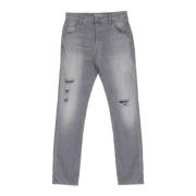 Simone Grey Patch Jeans - Stilig Stretch Kvalitet