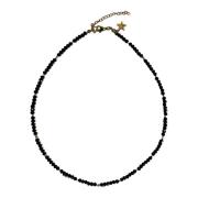 Crystal Bead Necklace 3 MM Sparkled Black