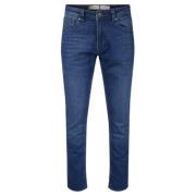 Blå Straight Jeans Oppgrader Samling