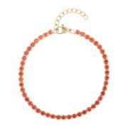 Tennis Chain Bracelet 3 MM Orange