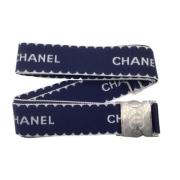 Pre-owned Navy Canvas Chanel Belte