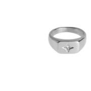 Rectangle Signet Ring Silver