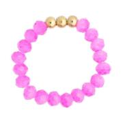 Crystal Bead Ring 3 MM Sparkled Pink
