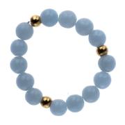 Stone Bead Ring 4 MM 501 Blue