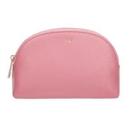 Leather Make-Up Pouch Grain Pale Pink