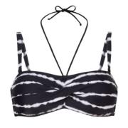 kreta bandeau bikini overdel - svart og hvit