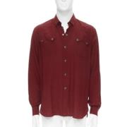 Pre-owned Rødt stoff Saint Laurent skjorte