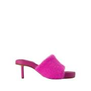 Rosa Polyamid Mules med Slip-On Lukking