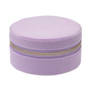 Velvet Jewellery BOX Round Lavendel