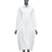 Pre-owned Hvit bomull Jil Sander kjole