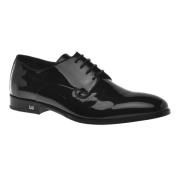 Black calfLeather lace-ups