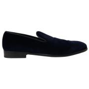 Blå Velvet Loafers - Formelle Sko