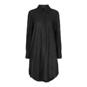 A-Shape Dress Leak 100084 Svart Skjortekjole