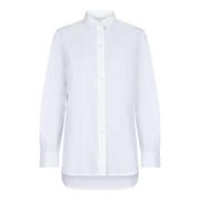 Hvit Poplin Skjorte med Oversized Passform