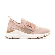 Rosa Strikket Slip-On Sneakers