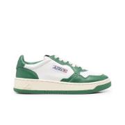 Lave Skinn Sneakers - Hvit/Grønn