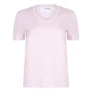 Klassisk V-Hals T-skjorte - Cradle Pink