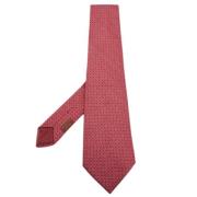 Pre-owned Rodt Hermes-slips i rod silke