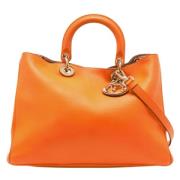 Pre-owned Oransje Leather Dior veske
