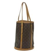 Pre-owned Brunt lerret Louis Vuitton bottepose