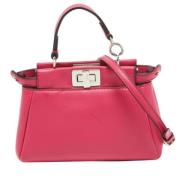 Pre-owned Rosa skinn Fendi Peekaboo