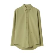 Grønn Oversized Button-Down Skjorte