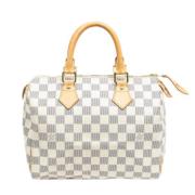 Pre-owned Hvitt lerret Louis Vuitton Speedy