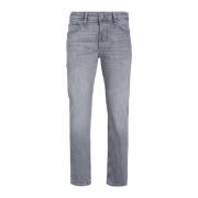 Slim-Fit Grå Denim Jeans for Menn