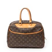 Pre-owned Brunt lerret Louis Vuitton Deauville