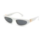 Hvite solbriller med original etui